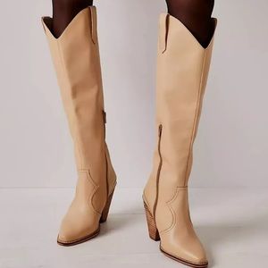 Free People Leni tall western boots